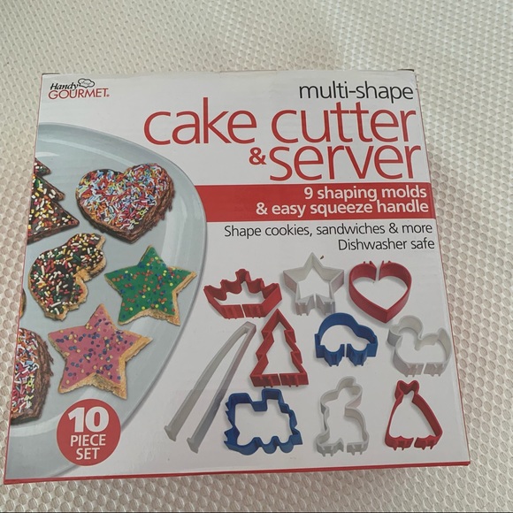 ✅ Handy Gourmet Multi-Shape Cake Cutter Server Set - Picture 1 of 7